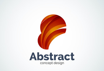 Abstract bubble logo template, thinking cloud concept or inflating