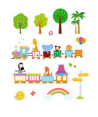 Cute animal on train