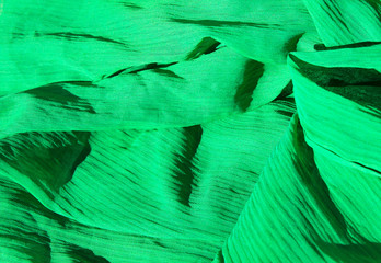 Green fabric abstract background