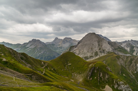 Beautiful Mountain Landscape In The Lechtal Alps, North Tyrol, Austria