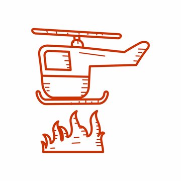 fire fighter logo icon vector