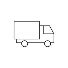 Outline lorry icon isolated on white background