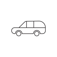 Outline car icon isolated on white background