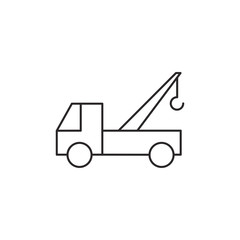 Fototapeta na wymiar Outline lorry icon isolated on white background