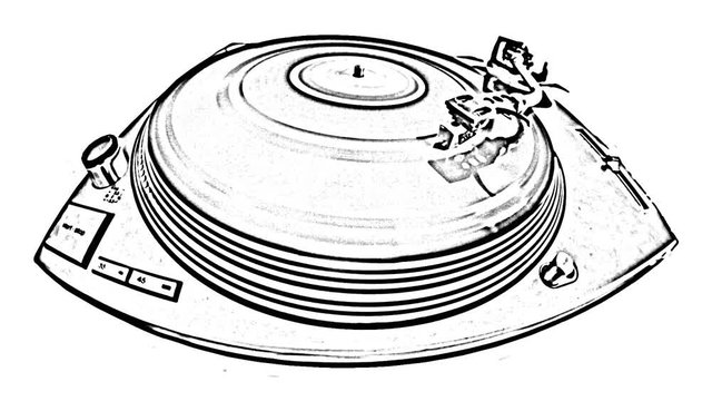 close-up of a dj record player