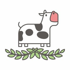 Milk logo icon vector