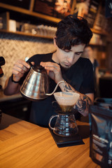 Barista at work in a coffee shop