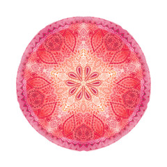 watercolor lace ornament in oriental style.