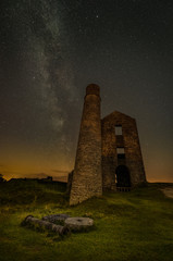 Milky Way Over Old Mine Buildings. The Milky Way over the old Magpie lead mine at Sheldon in Derbyshire.