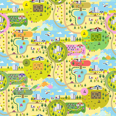 Ecology nature scenery seamless