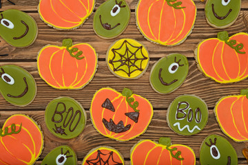 Various funny biscuits for Halloween