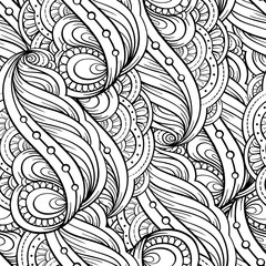 Fantasy decorative ornamental seamless pattern