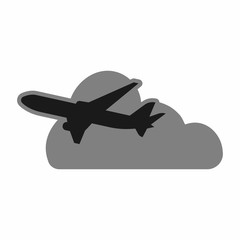 AIRPLANE logo icon vector