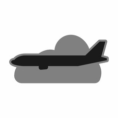 AIRPLANE logo icon vector