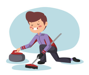 The game of curling.