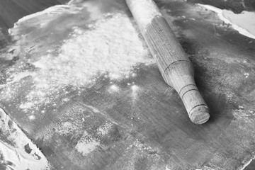 Flour and rolling pin © Kryuchka Yaroslav