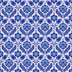Floral pattern for your design. Traditional Arabic seamless ornament.  Iznik. Vector. Background.