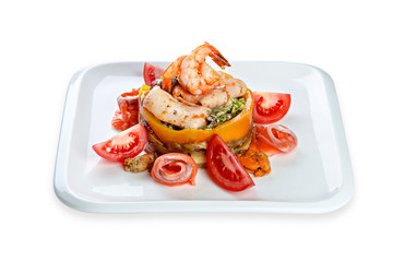 Delicious spicy seafood salad