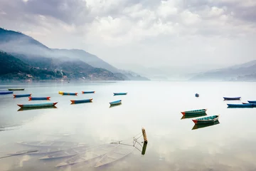 Foto auf Alu-Dibond Phewa-See in Pokhara, Nepal © Thomas Dutour
