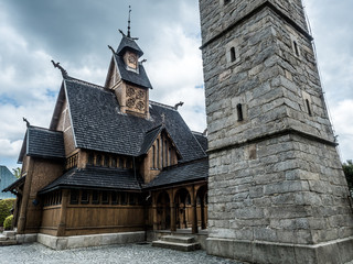 nordic Wang Temple in Beskid mountains in Poland