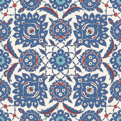 Floral pattern for your design. Traditional Arabic seamless ornament.  Iznik. Vector. Background.