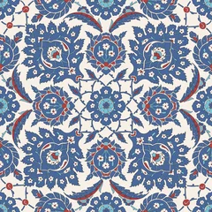 Cercles muraux Tuiles marocaines Motif floral pour votre conception. Ornement sans couture arabe traditionnel. Iznik. Vecteur. Contexte.