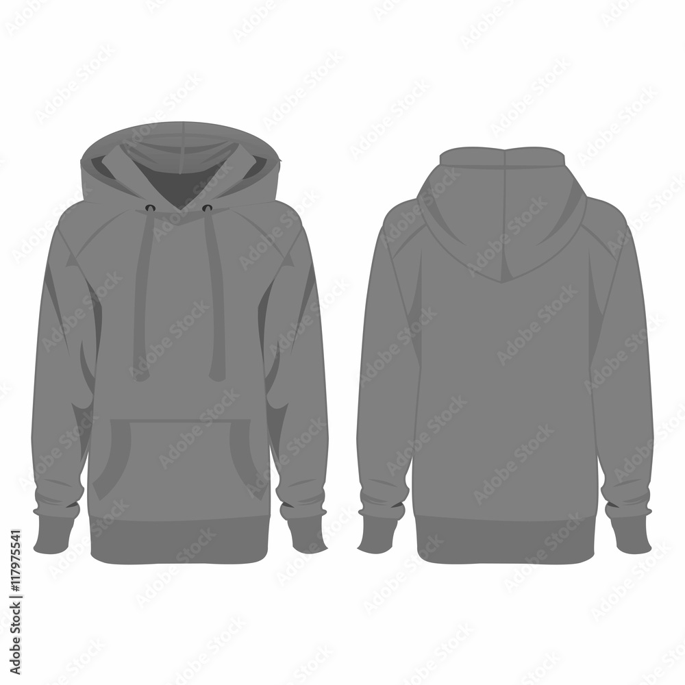 Wall mural Grey hoodie isolated vector