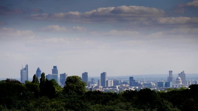 london skyline from hampstead heath