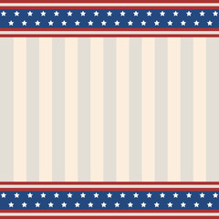 Fototapeta premium Blue and red USA stars and stripes page border