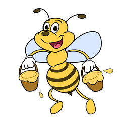 Bee is carrying honey 2