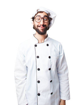 crazy chef happy expression