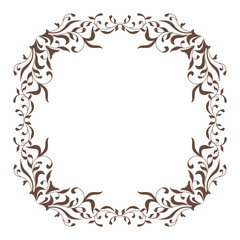 Decorative square frame vintage style for greeting, invitation