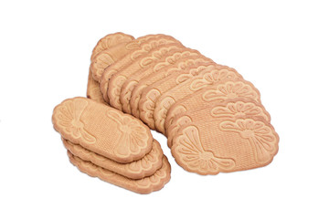 Shortbread cookies on a light background