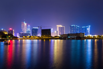 Fototapeta na wymiar Macau cityscape at night