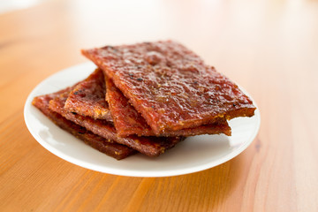 Dried pork jnuk food