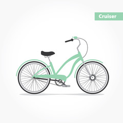 Different kind os bicycles, colour silhouettes set. Vector modern illustration and design element on white background.