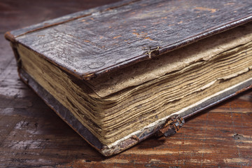 Rare book on the table.