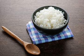Grain white rice in a bowl