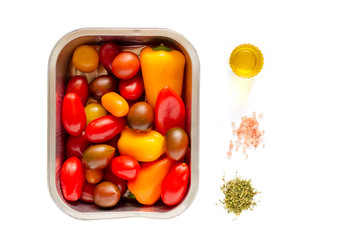 Disposable Aluminum Foil Grilling Tray with Vegetables