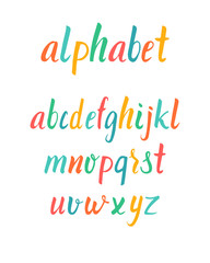 Hand drawn alphabet.