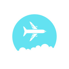 Airplane icon. Vector illustration.