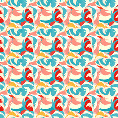 Fototapeta premium Graffiti bright seamless pattern on a white background vector illustration