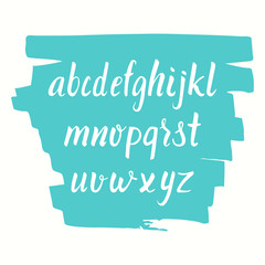 Hand drawn alphabet.