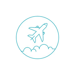 Airplane icon. Vector illustration