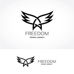Obraz premium Freedom Wing Logo 