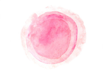 Pink circles on white, watercolor illustrator