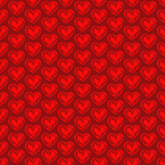 Seamless background with hearts. Love art. Romantic abstract pattern. Valentine ornament. Elegant backdrop for cards, invitations. Vector illustration.
