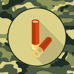 flat icon ammo,item in camouflage