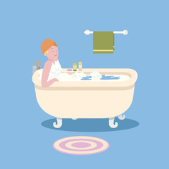 Woman in bathtub