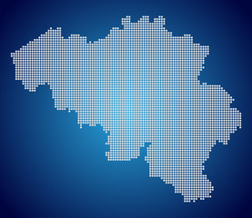 Fototapeta na wymiar The Belgium Map - Pixel 